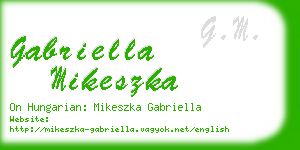 gabriella mikeszka business card